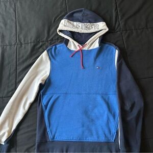 Tommy Hilfiger Navy and White Colorblock Hoodie
